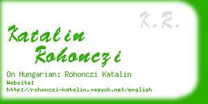 katalin rohonczi business card